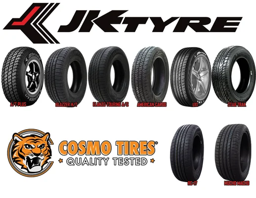 jktyre cosmo tires quality tested