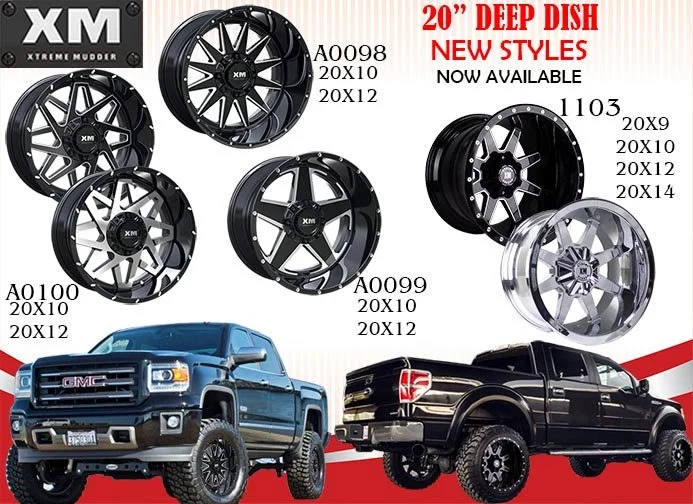 xm 20 deep dish new style tyres